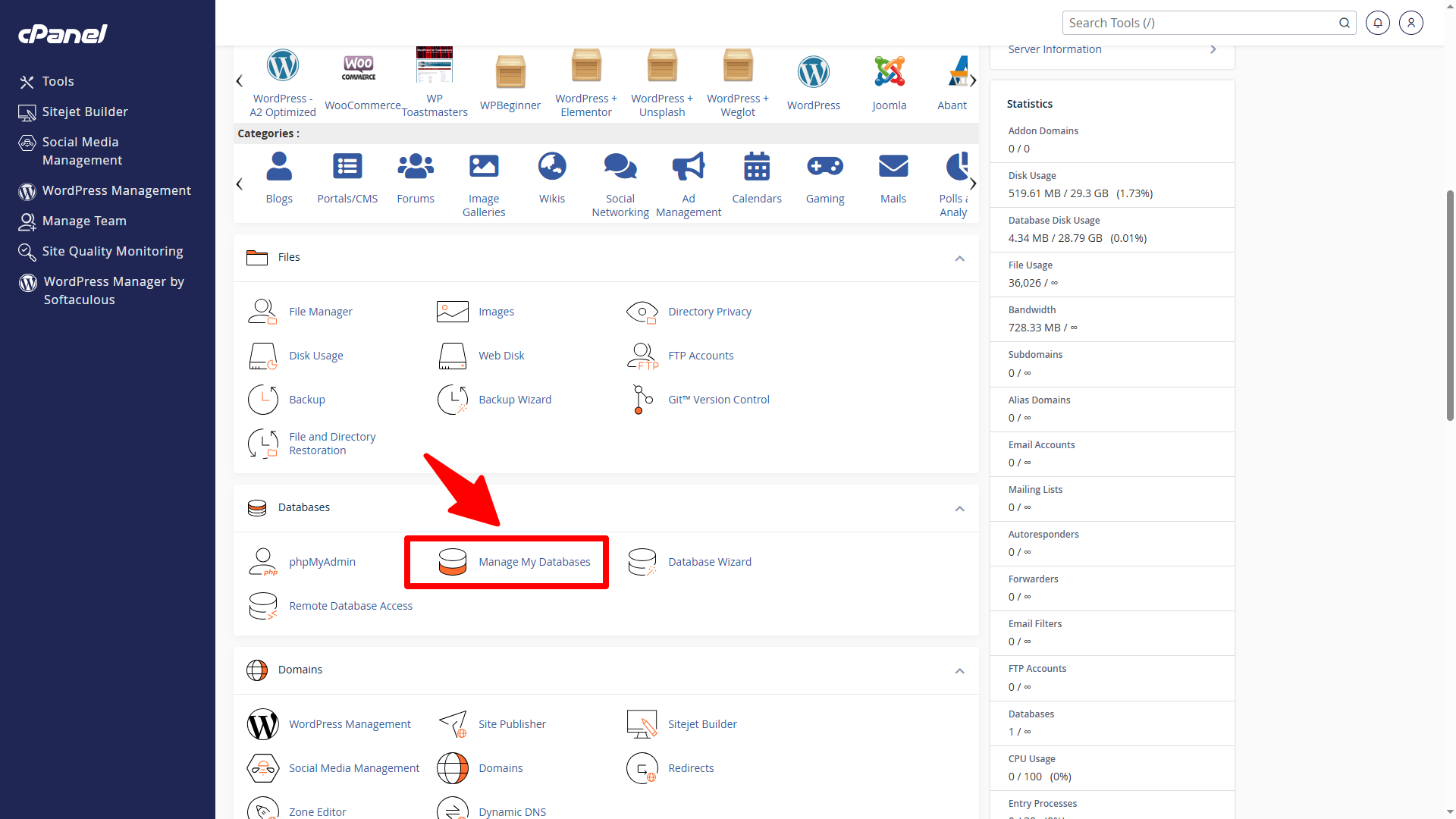Database Creation in cPanel