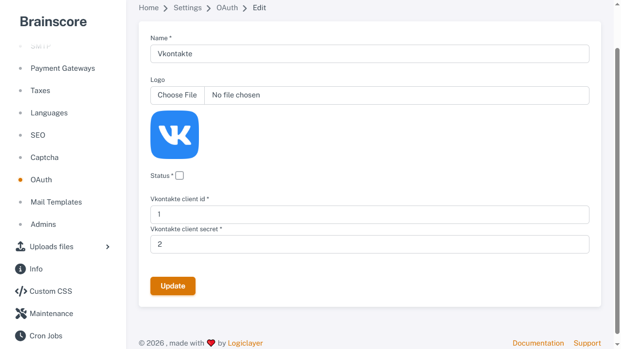 VKontakte OAuth